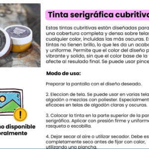 tintas serigráficas cubritivas