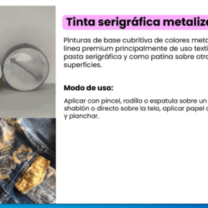 tinta serigráfica metalizada